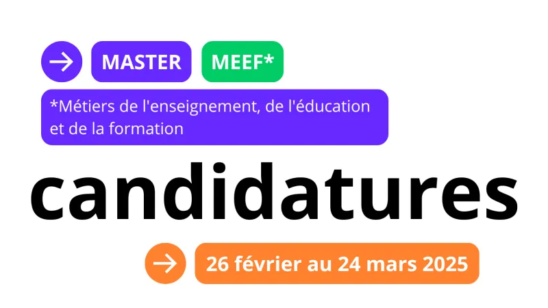 Candidature au Master MEEF 2025