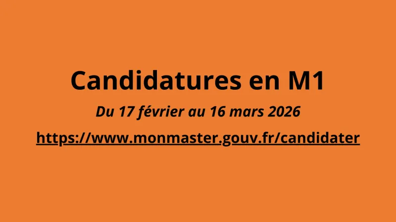 candidatures en m1