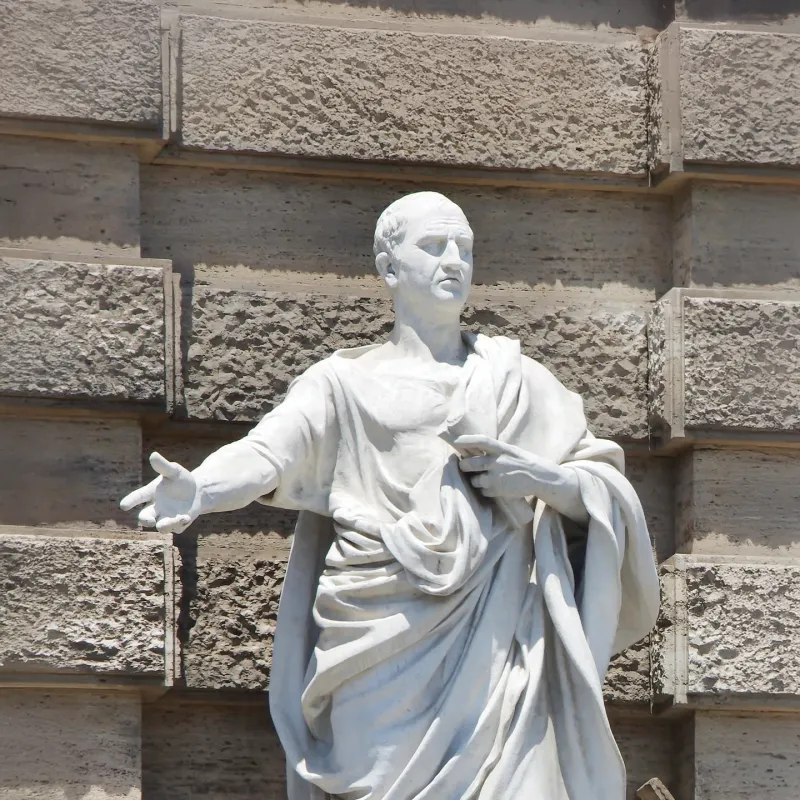 Statue de Cicerone - Journées d’études "Lire et enseigner le Pro Archia"