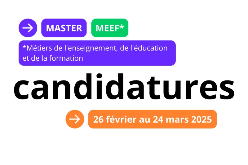 Candidature au Master MEEF 2025