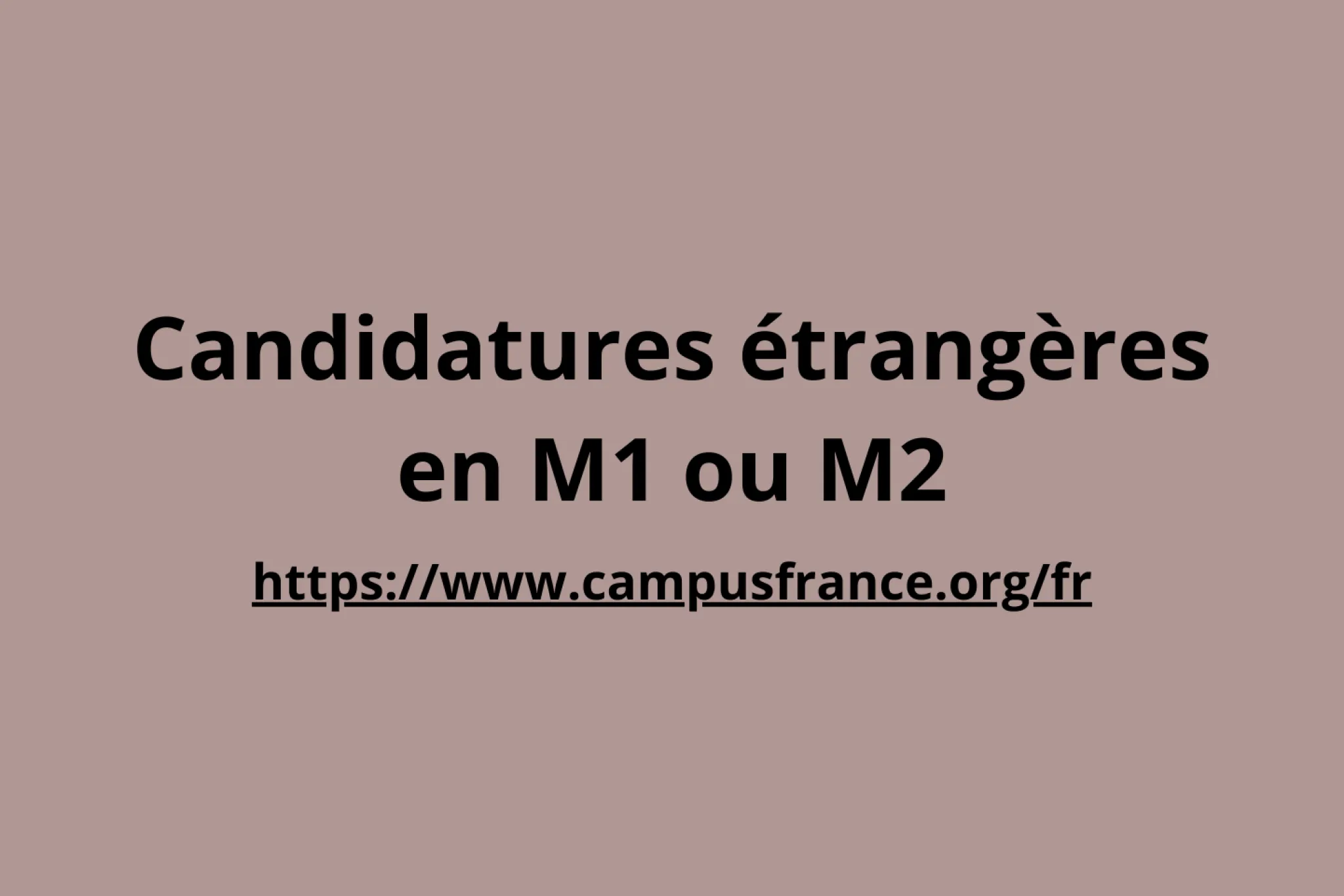 candidatures étrangères