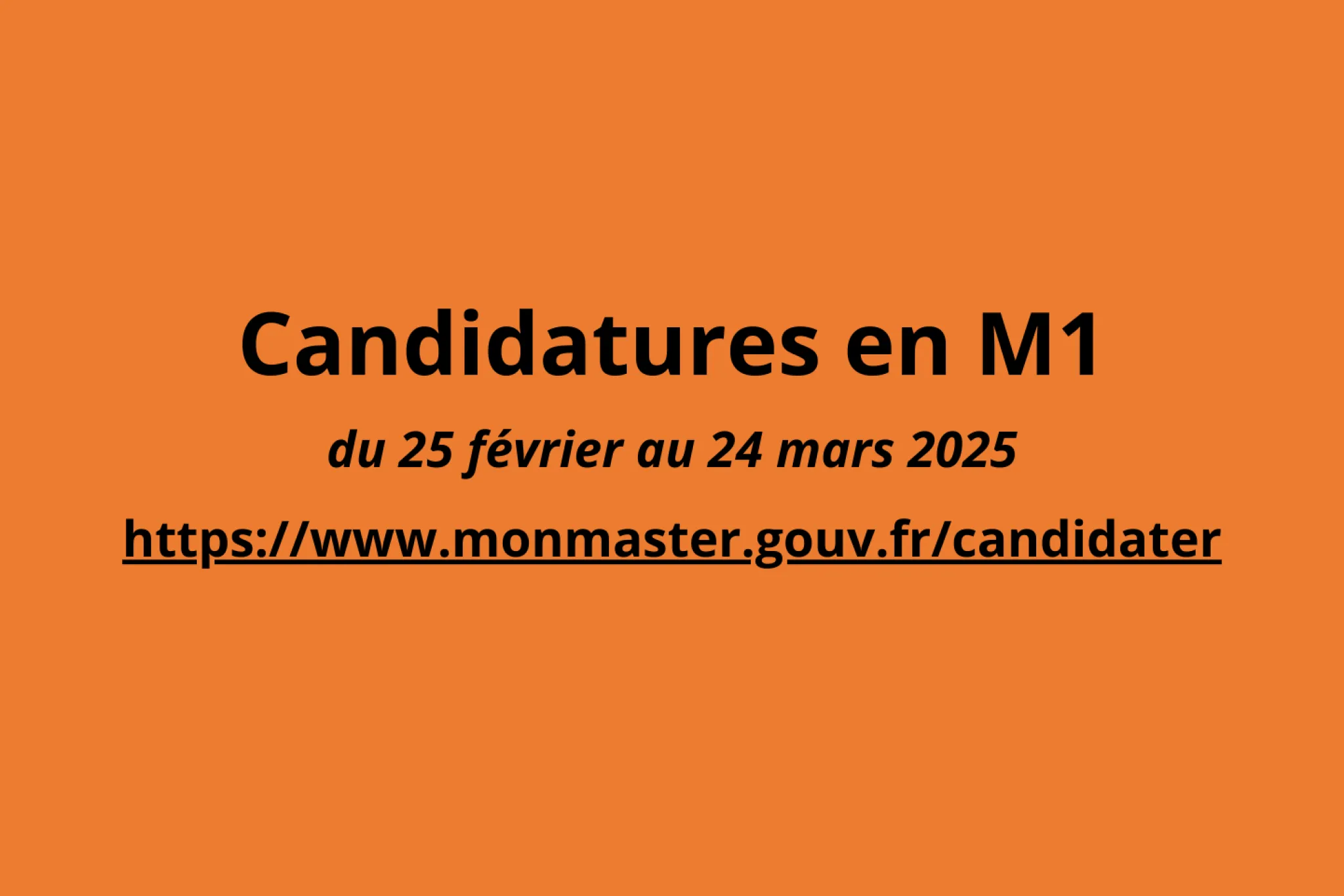 candidatures en M1